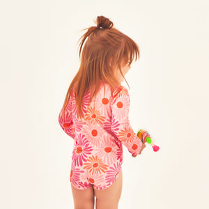 Model Back: Uv Line Maillot De Bain Bébé Baby Solar Rose Upf50+