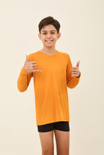 Laden Sie das Bild in den Galerie-Viewer, Gallery: Uv Line T-Shirt Kids Longsleeve Uvpro Laranja
