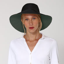 Charger l&#39;image dans la galerie, Model Front: Uv Line Chapeau Souple/Capeline San Diego Preto Verde Upf50+
