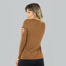 Carica l&#39;immagine nel visualizzatore di Gallery, Model Back: Uv Line Fitness Haut Sport Fit Fem Ml Amarelo Msc Upf50+
