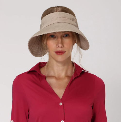 Model Front: Uv Line Visière Tokyo Fpu50+ Visor Khaki Uv