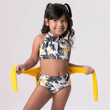 Laden Sie das Bild in den Galerie-Viewer, Model Front: Uv Line Deux Pièces Fille Trikini Brasil Upf50+
