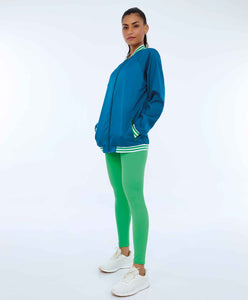 Jaqueta Aerofit Bomber Com Punhos Verde Deep Lagon