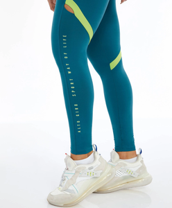 Legging Bodytex Vazado Lateral Sport Way Verde Running