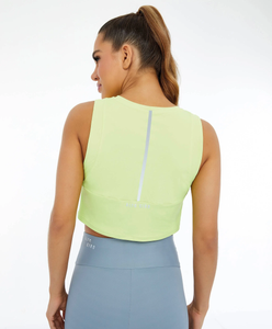 Regata Skin Fit Cropped Reflectivo Verde Sharp