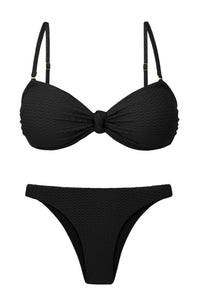 Set Bora-Schwarzes Bandeau-Joy Leblon