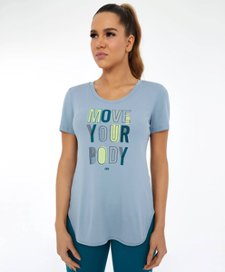 T-Shirt Skin Fit Inspiracional Cinza Wind