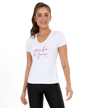 Carica l&#39;immagine nel visualizzatore di Gallery, Branco Optico Make It Fun Skin Fit T-Shirt
