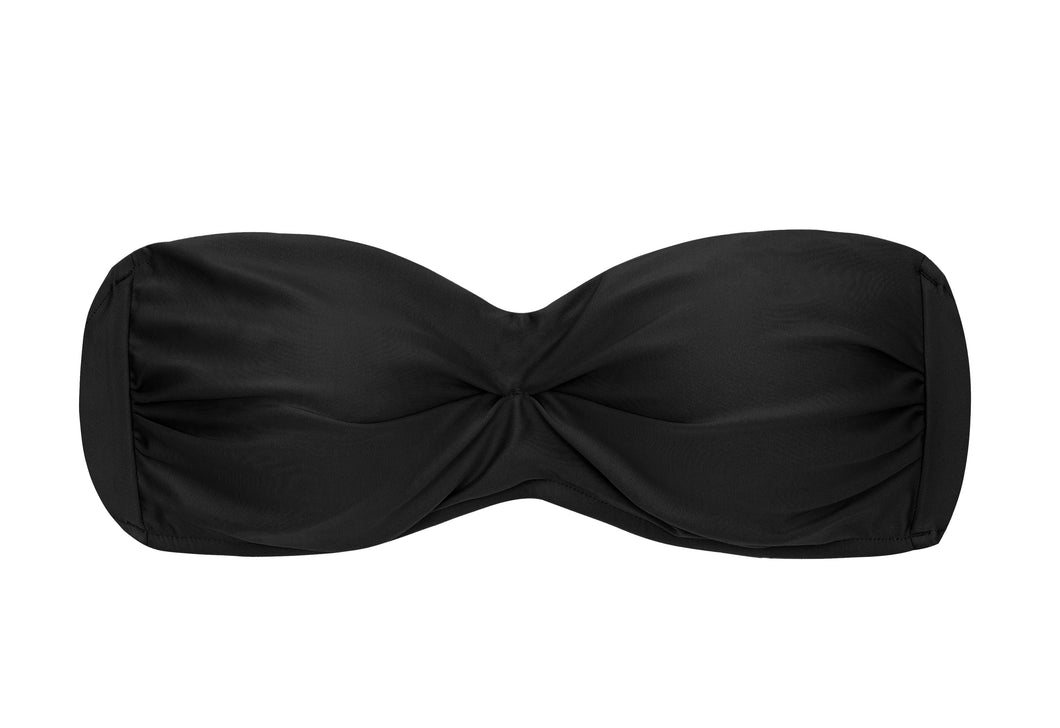 Top Preto Bandeau-Falte