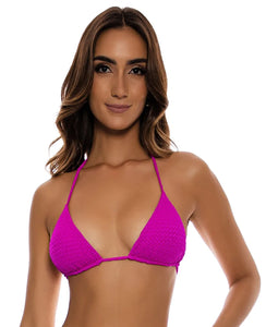 Top gewellt gerafft Capri Fuchsia